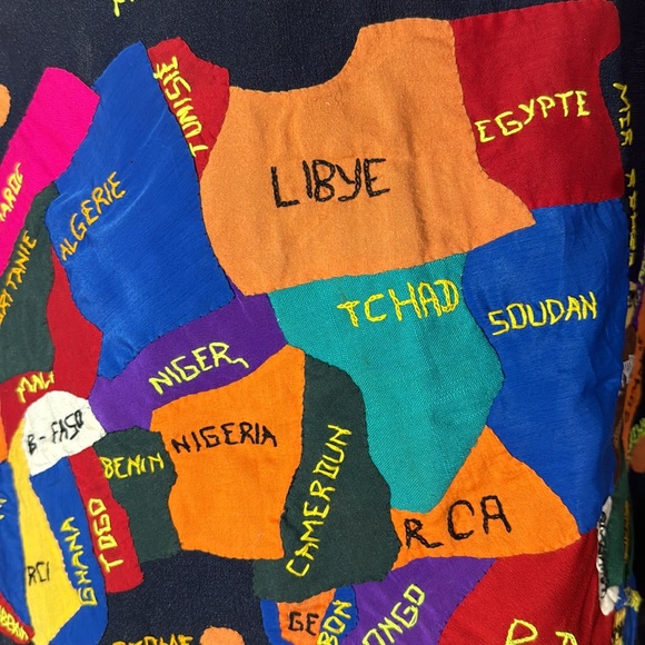 African Patchwork Map Wall Tapestry - Picture 15 of 17